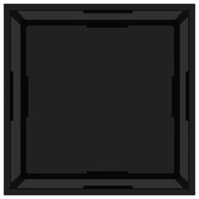 Τραπεζάκι Σαλονιού Μαύρο 60 x 60 x 35 εκ. από Ψημένο Γυαλί - Μαύρο