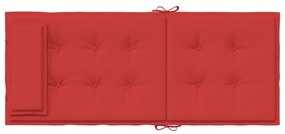 Μαξιλάρια Καρέκλας με Πλάτη 4 τεμ. Κόκκινα από Ύφασμα Oxford - Κόκκινο