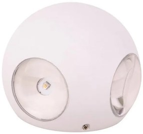 Φωτιστικό Τοίχου LED 8W Φ10 3000K IP65 Αλουμίνιο Λευκό 145-20226 Eurolamp-145-20226-Λευκό 145-20226