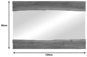 Καθρέπτης Riverine pakoworld teak ξύλο σε φυσική απόχρωση 120x80x4εκ