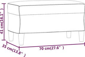 vidaXL Πάγκος Μπλε 70 x 35 x 41 εκ. Βελούδινος