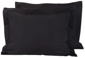 Ζεύγος Μαξιλαροθήκες Oxford (50x70) Das Home Best Line Μαύρο