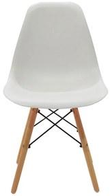 Καρέκλα Alta PP λευκό-φυσικό πόδι 46x50x82