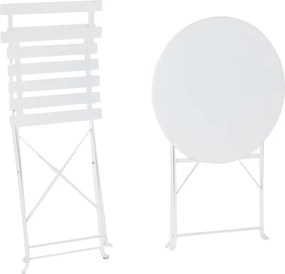 Σετ Τραπέζι με 2 Καρέκλες Home ESPRIT Λευκό 60 x 60 x 71 cm