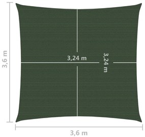 ΠΑΝΙ ΣΚΙΑΣΗΣ ΣΚΟΥΡΟ ΠΡΑΣΙΝΟ 3,6 X 3,6 Μ. ΑΠΟ HDPE 160 ΓΡ./Μ² 311440