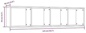 ΒΙΒΛΙΟΘΗΚΗ/ΈΠΙΠΛΟ ΤΗΛΕΟΡΑΣΗΣ ΚΑΦΕ ΔΡΥΣ 143X30X36 ΕΚ. ΕΠΕΞ. ΞΥΛΟ 815272