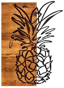 Διακοσμητικό Τοίχου Pinable Ξύλο Πεύκου Φυσικό με Μαύρο Μέταλλο 42x3x58εκ. 42x3x58 εκ.