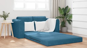 vidaXL Καναπές-κρεβάτι 2 σε 1 Μπλε 148x71x83 εκ Μαλακό