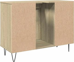 vidaXL Ντουλάπι Μπάνιου Sonoma Δρυς 80 x 33 x 60 εκ. από Επεξεργ. Ξύλο