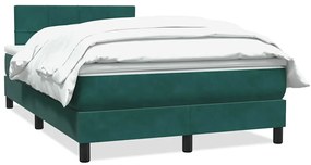 Κρεβάτι Boxspring με Στρώμα Σκούρο Πράσινο 120x210εκ. Βελούδινο - Πράσινο