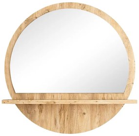 Jaklyn melamine mirror in natural shade 62x6x62cm 62x6x62 εκ.