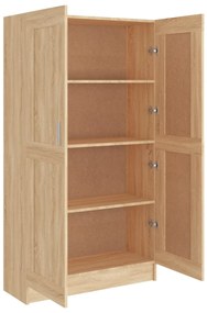 vidaXL Βιβλιοθήκη Χρώμα Sonoma Δρυς 82,5 x 30,5 x 150 εκ. Επεξ. Ξύλο