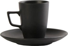 Φλυτζάνι Espresso 80ml + Πιατάκι Espiel Morgan Black OW2052K6