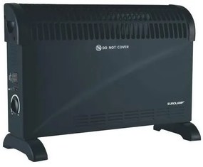 Θερμαντικό Σώμα 2000W IP20 Μαύρο Convector 300-41605 Eurolamp-300-41605-Μαύρο 300-41605