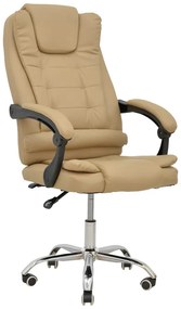 Καρέκλα γραφείου διευθυντή Toronsi pakoworld μπεζ pu 60x68x128εκ
