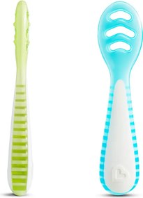 Κουτάλια Φαγητού (Σετ 3τμχ) Munchkin Gentle Dip Blue-Green