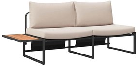 vidaXL Σέτ φαγητού για κήπο 3 pcs Taupe Ατσάλι