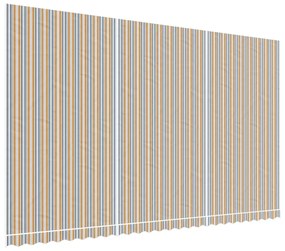 vidaXL Τεντόπανο Ανταλλακτικό Ριγέ Πολύχρωμο 6 x 3,5 μ.