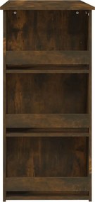 vidaXL Τραπέζι Μπαρ με Ράφια Καπνιστή Δρυς 102x50x103,5εκ. Επεξ. Ξύλο