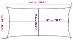 Πανί Σκίασης Μπεζ 3 x 6 μ. από HDPE 160 γρ/μ² - Μπεζ