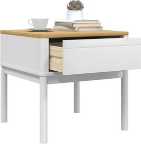 vidaXL Τραπεζάκι FLORO Λευκό 55x55x54 εκ από Μασίφ Ξύλο Πεύκου