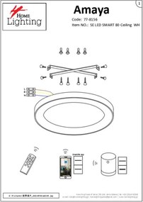 SE LED SMART 80 AMAYA CEILING WHITE Δ3