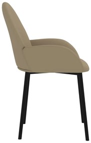 vidaXL Καρέκλες Τραπεζαρίας 2 τεμ. Χρώμα Καπουτσίνο Συνθετικό Δέρμα
