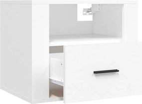 vidaXL Κομοδίνο Επιτοίχιο Λευκό 50 x 36 x 40 εκ.