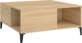 vidaXL Τραπεζάκι Σαλονιού Sonoma Δρυς 80x80x36,5 εκ. Επεξεργασμ. Ξύλο