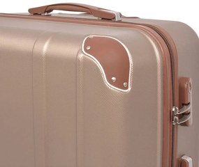 vidaXL Σετ Βαλιτσών Τρόλεϊ με Σκληρό Περίβλημα 4 τεμ. Μπρονζέ