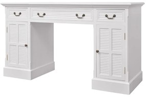 vidaXL Γραφείο Δύο Όψεων Λευκό 140 x 48 x 80 εκ.