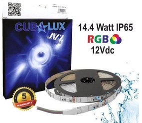 Ταινία LED 14,4W IP67 12V RGB 5M JAZZ 13-0658 Cubalux 130658