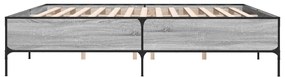 vidaXL Πλαίσιο Κρεβατιού Γκρι Sonoma 200x200 εκ. Επεξ. Ξύλο &amp; Μέταλλο