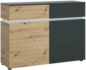 Μπουφές Glimmer 2D2S-Fusiko-Mavro - 120.40Χ40.00Χ90.10cm