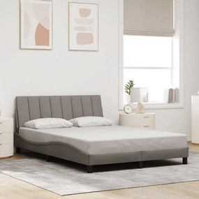 vidaXL Σκελετός Κρεβατιού Χωρίς Στρώμα Taupe 120x200 εκ. Υφασμάτινο