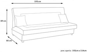 Καναπές - κρεβάτι Alistar-Γκρι - Ροζ