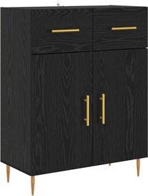 vidaXL Highboard Μαύρη Οξυά 69,5 x 34 x 180 εκ. Επεξεργασμένο ξύλο