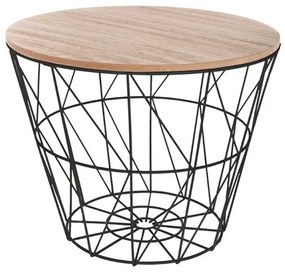 Βοηθητικό Τραπέζι Σαλονιού Jacot Φ38x30,5εκ Pakoworld-199-000097-Μαύρο 199-000097