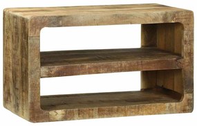 Ντουλάπι TV με ράφι Καφέ 60 x 32 x 36 εκ. Μασίφ ξύλο μάνγκο