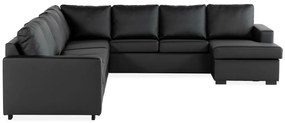 Γωνιακός Καναπές Scandinavian Choice C111, Μαύρο, 345x285x86cm, Πόδια: Ξύλο | Epipla1.gr