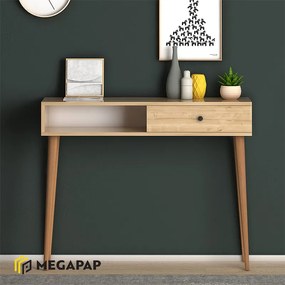 ΚΟΝΣΟΛΑ ΜΕΛΑΜΙΝΗΣ NAPOLI MEGAPAP ΧΡΩΜΑ OAK 90X29X88ΕΚ.