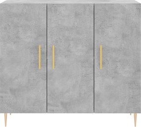 vidaXL Ντουλάπι Γκρι Σκυροδέματος 90x34x80 εκ. Επεξεργασμένο Ξύλο