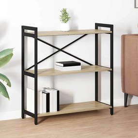 vidaXL Ράφι Βιβλίων Δρύς Sonoma 80 x 30 x 85 cm Επεξεργασμένο ξύλο