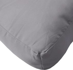 vidaXL Μαξιλάρια Παλέτας 2 τεμ. Γκρι Υφασμάτινα