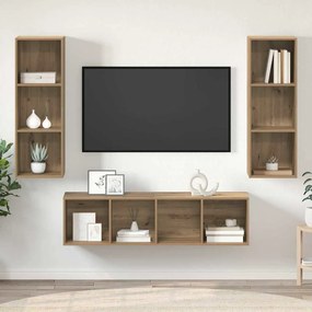 vidaXL Σετ επίπλου τηλεόρασης 3 pcs Artisan Oak Επεξεργασμένο ξύλο