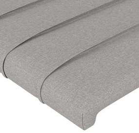 vidaXL Κεφαλάρι Ανοιχτό Γκρι 90x5x118/128 εκ. Ύφασμα