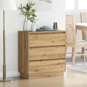 vidaXL Κομοδίνο με artisan δρυς 71 x 34.5 x 75 εκ. Επεξεργασμένο ξύλο