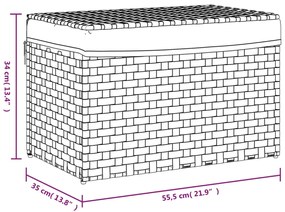 ΚΑΛΑΘΙ ΠΛΥΝΤΗΡΙΟΥ ΜΕ ΚΑΠΑΚΙ ΣΚ. ΚΑΦΕ 55,5X35X34ΕΚ. ΣΥΝΘ. ΡΑΤΑΝ 372050