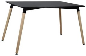 Kitchen Table  Minimal, Black mdf, BEECH legs oak,160x90x74,5H cm