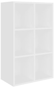 vidaXL Ραφιέρα / Βιβλιοθήκη Λευκό 66x30x98 εκ. από Επεξεργασμένο Ξύλο
